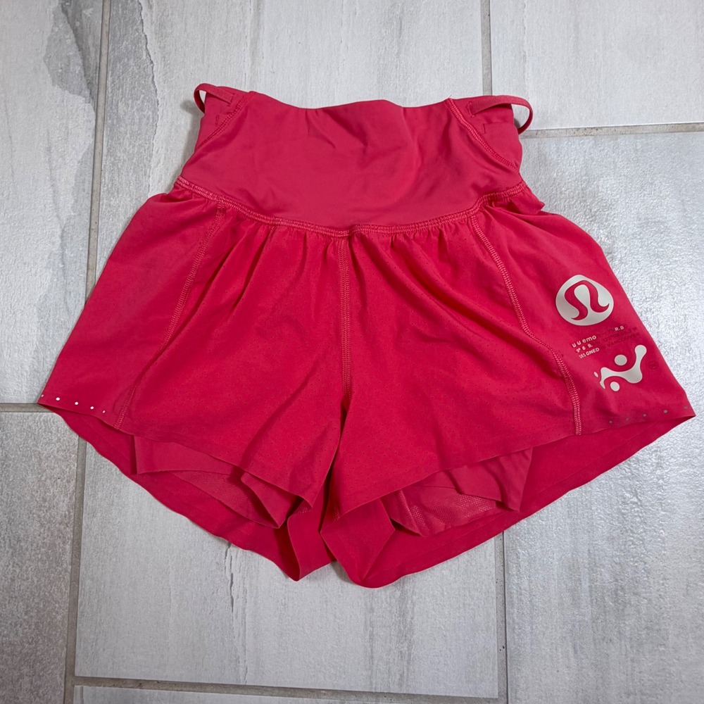 Lululemon Speed Up High-Rise Lined Short 2.5 Pink LW7CUIS Womens Size‎ 0